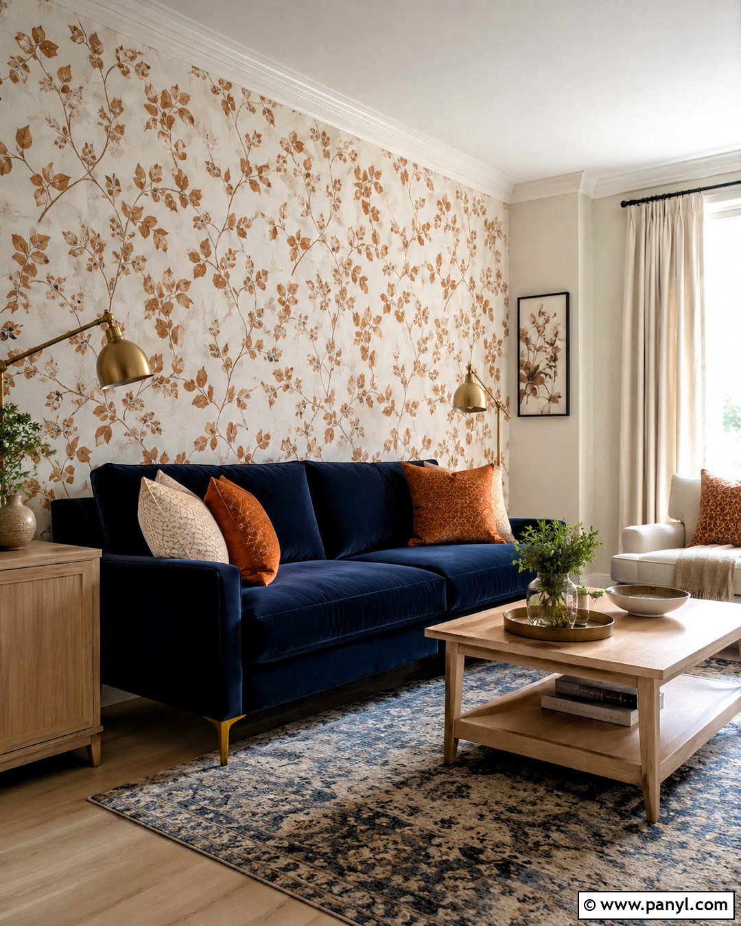 Ginger Wallpaper With Navy Blue - 40 Ginger Wallpaper Ideas