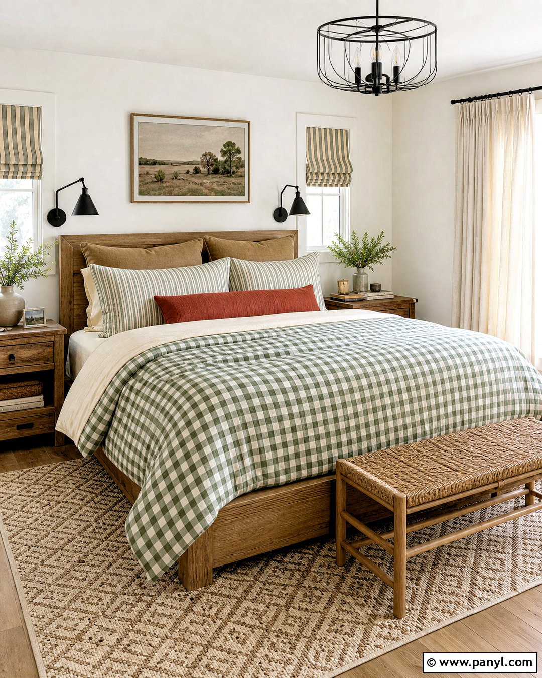 Gingham And Striped Bedding - 20 gingham bedding ideas
