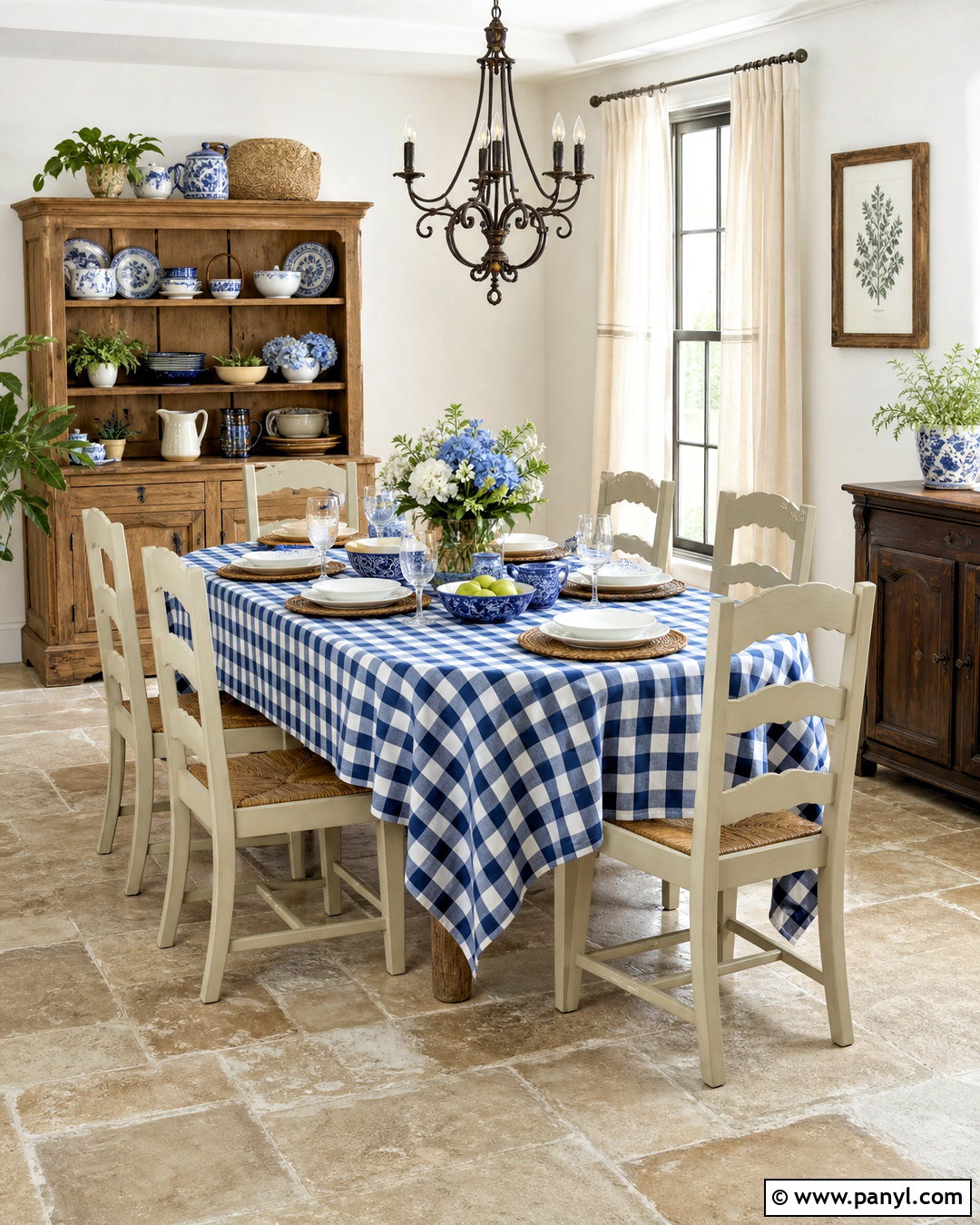 Gingham Dining Table - 20 gingham decor ideas