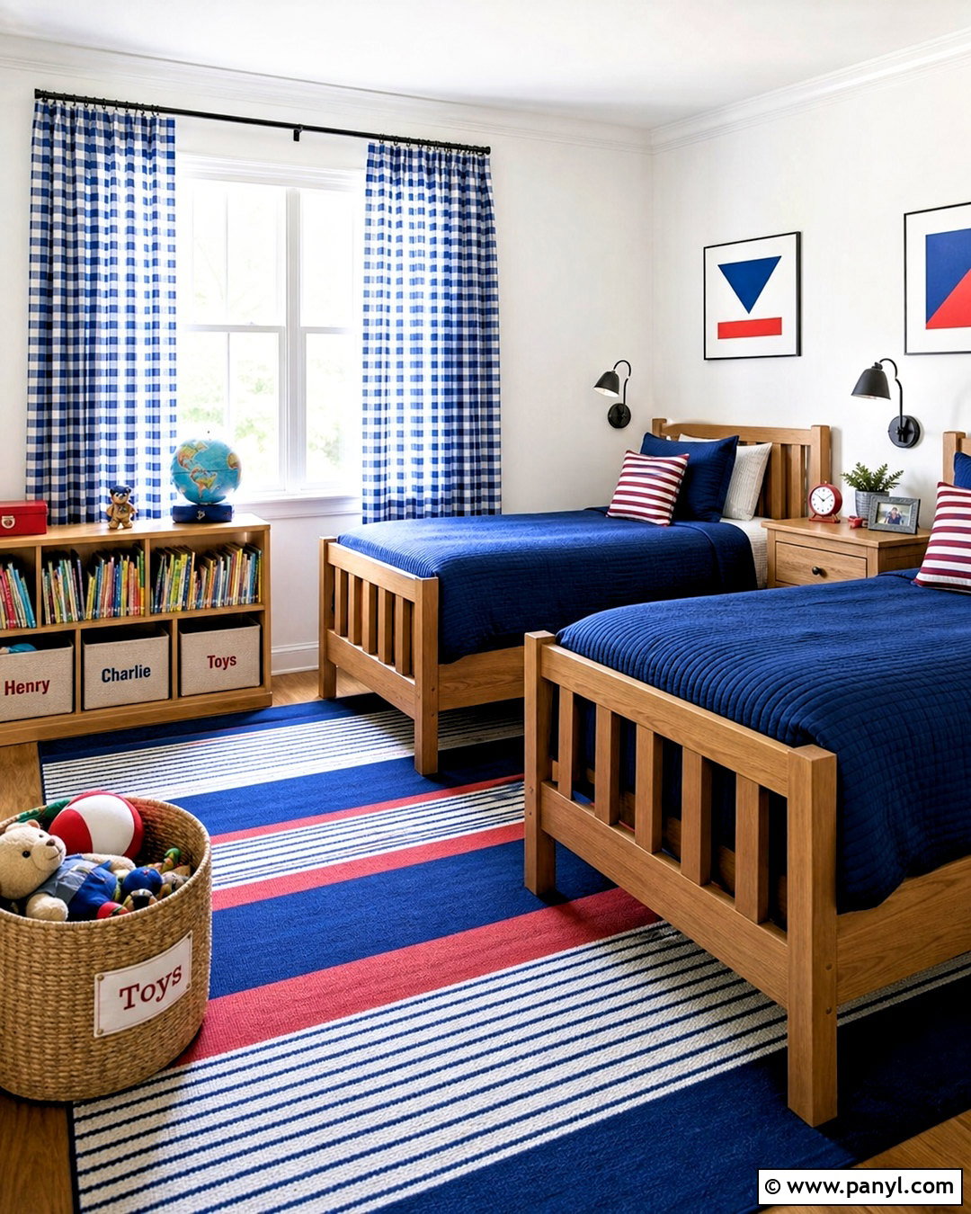 Gingham Kids Bedroom - 20 gingham decor ideas