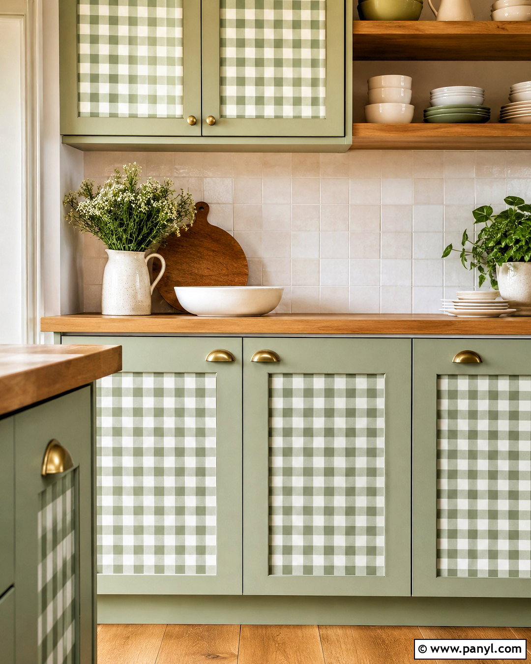 Gingham Kitchen Cabinet Doors - 20 how to paint gingham pattern ideas