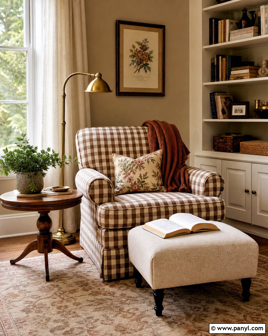 Gingham Reading Corner - 20 gingham decor ideas