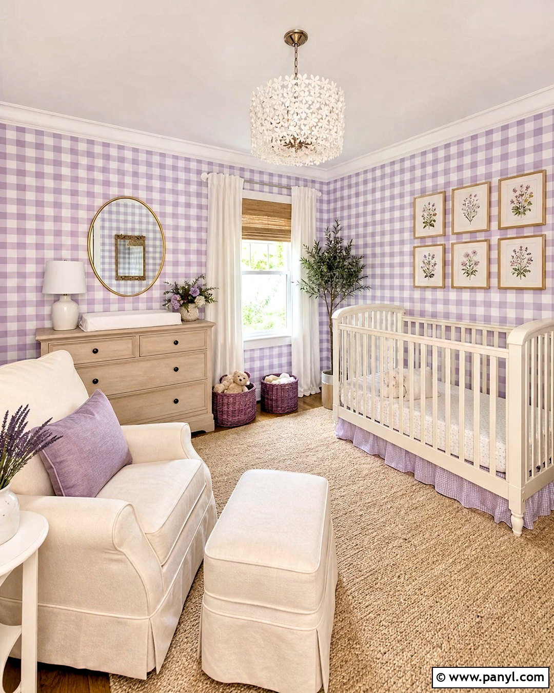 Gingham Wallpaper Nursery - 20 gingham nursery ideas