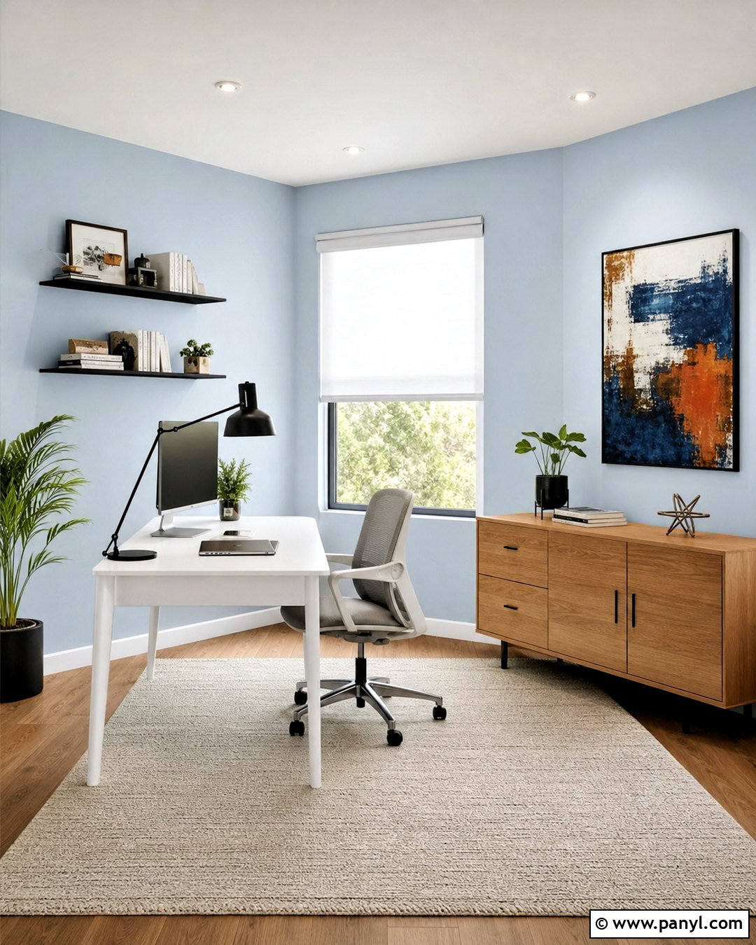 Glacial Stream Baby Blue Home Office - 20 baby blue paint colors