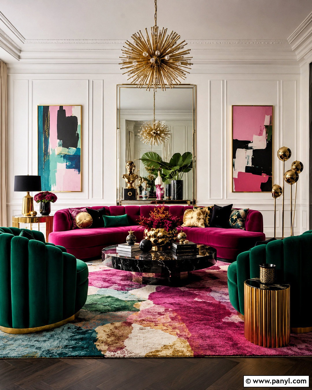 Glam Maximalist Living Room - 20 maximalist interior living room ideas