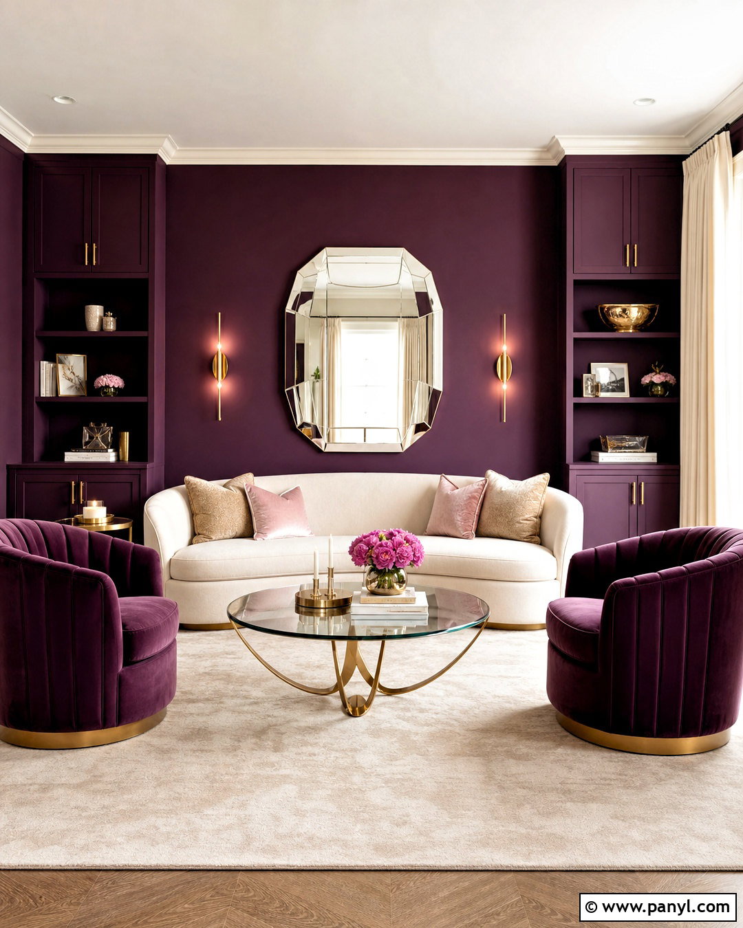 Glam Plum Living Room - 20 plum living room ideas