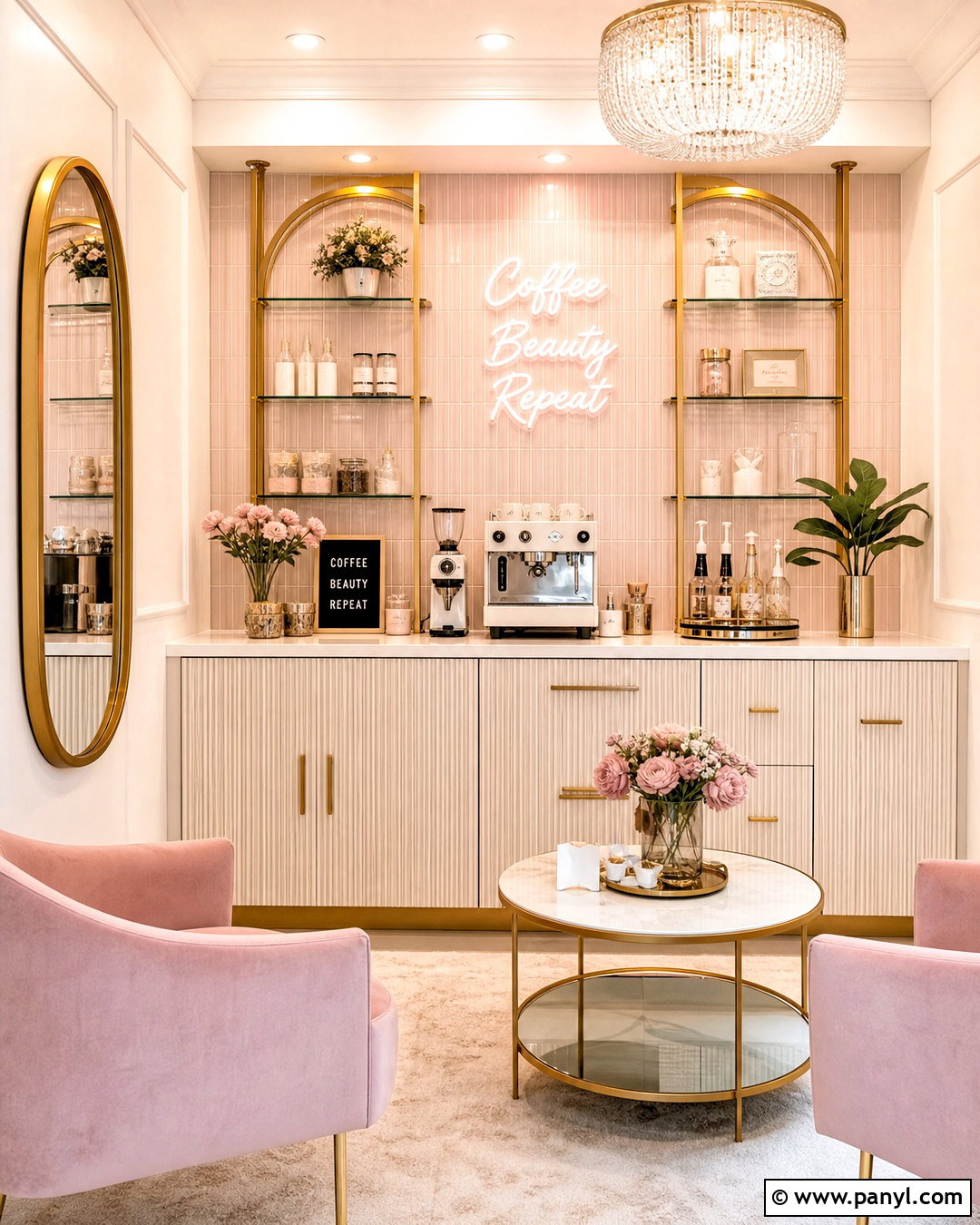 Glam Salon Coffee Bar - 20 salon coffee bar ideas
