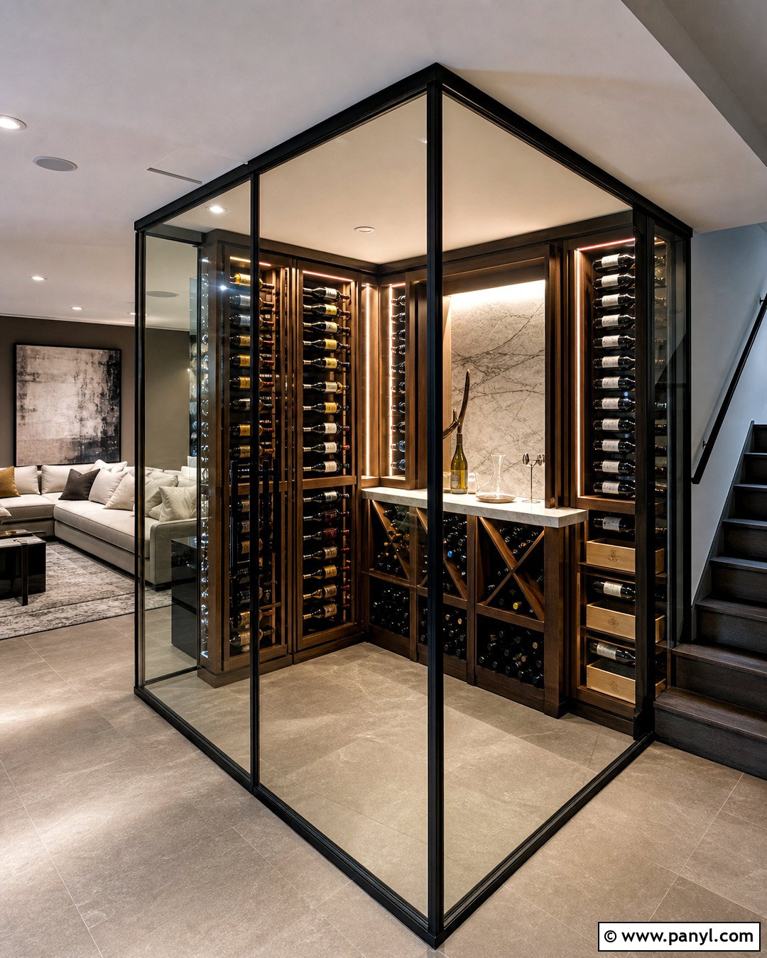 Glass Enclosed Basement Wine Cellar - 20 small wine cellar ideas basements