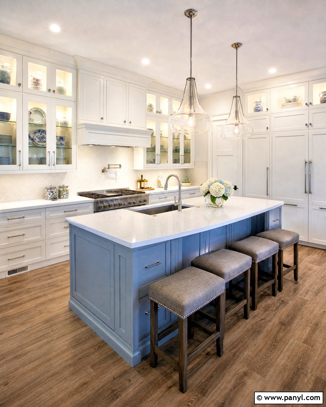 Glass Front Kitchen Cabinets - 20 kitchen cabinets