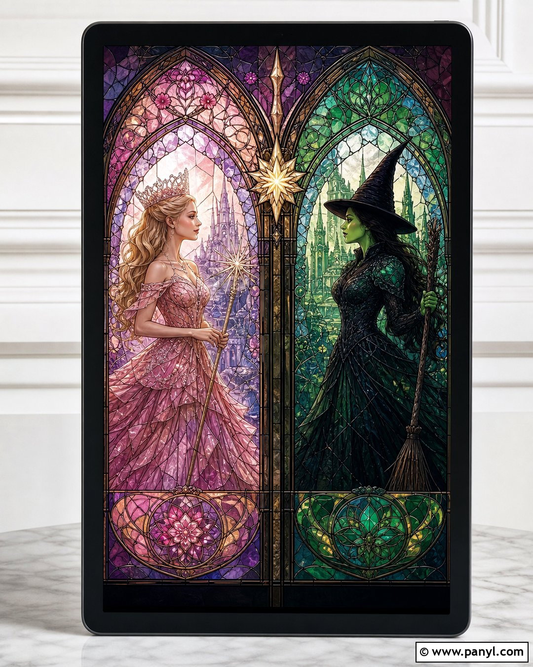 Glinda And Elphaba Stained Glass Wallpaper - 30 Glinda And Elphaba Wallpaper Ideas