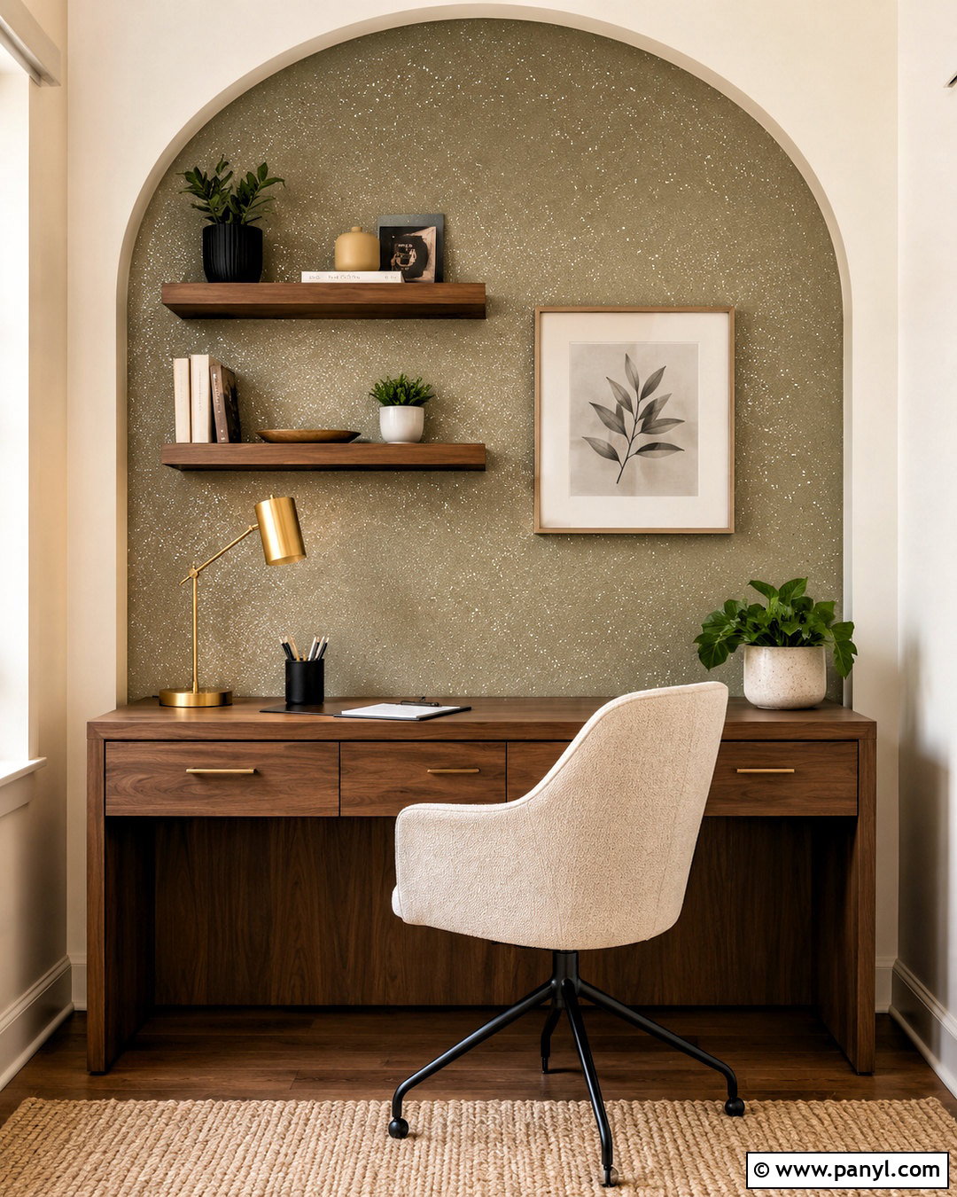 Glitter Arch Wall Home Office - 20 diy glitter paint for walls