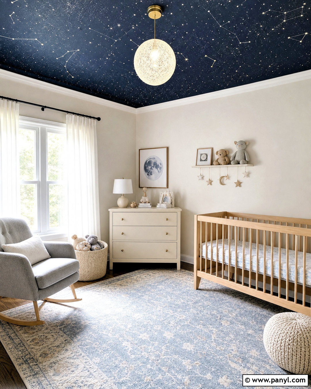 Glitter Constellation Ceiling Nursery - 20 glitter ceiling ideas