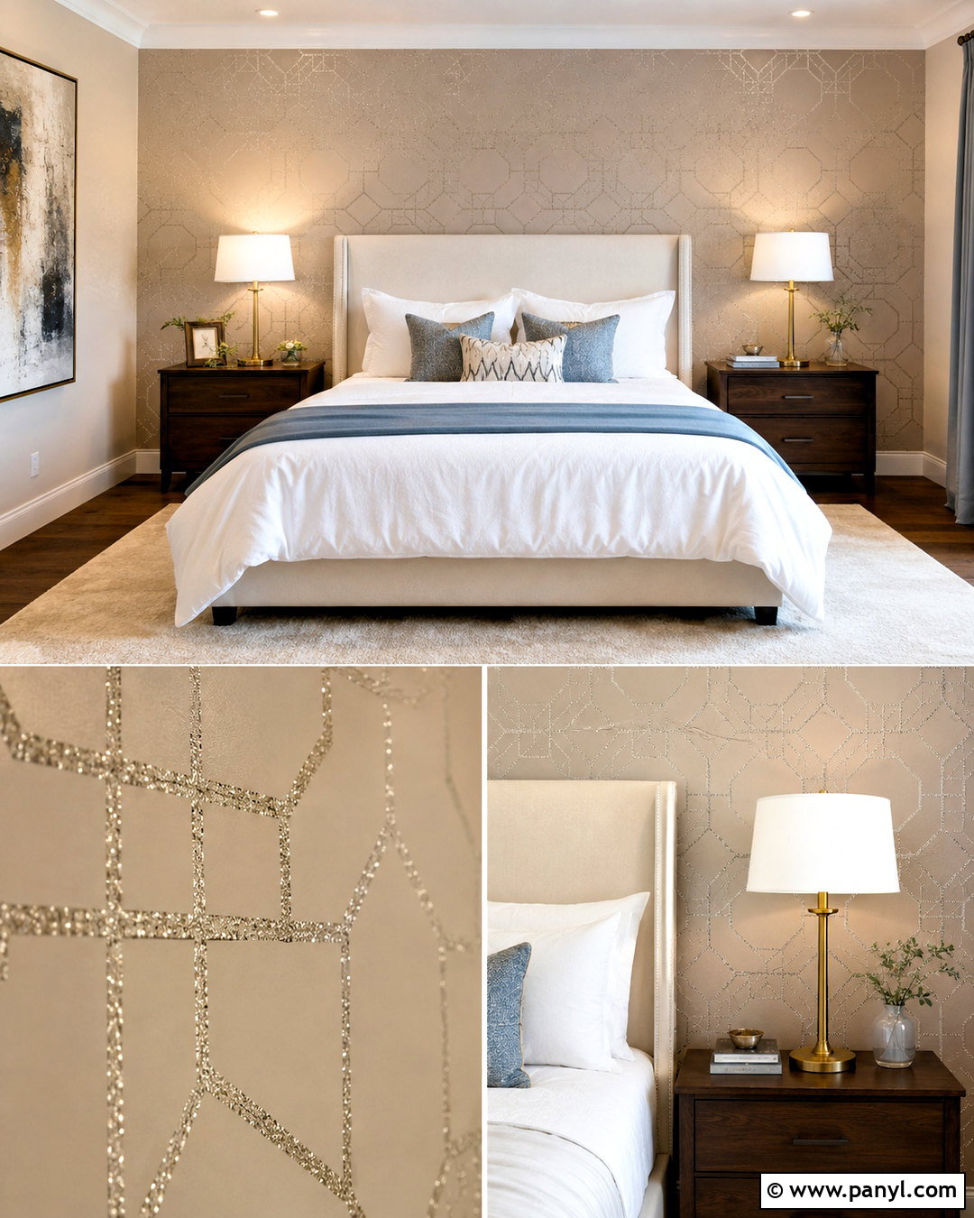 Glitter Stencil Wall Guest Room - 20 diy glitter paint for walls