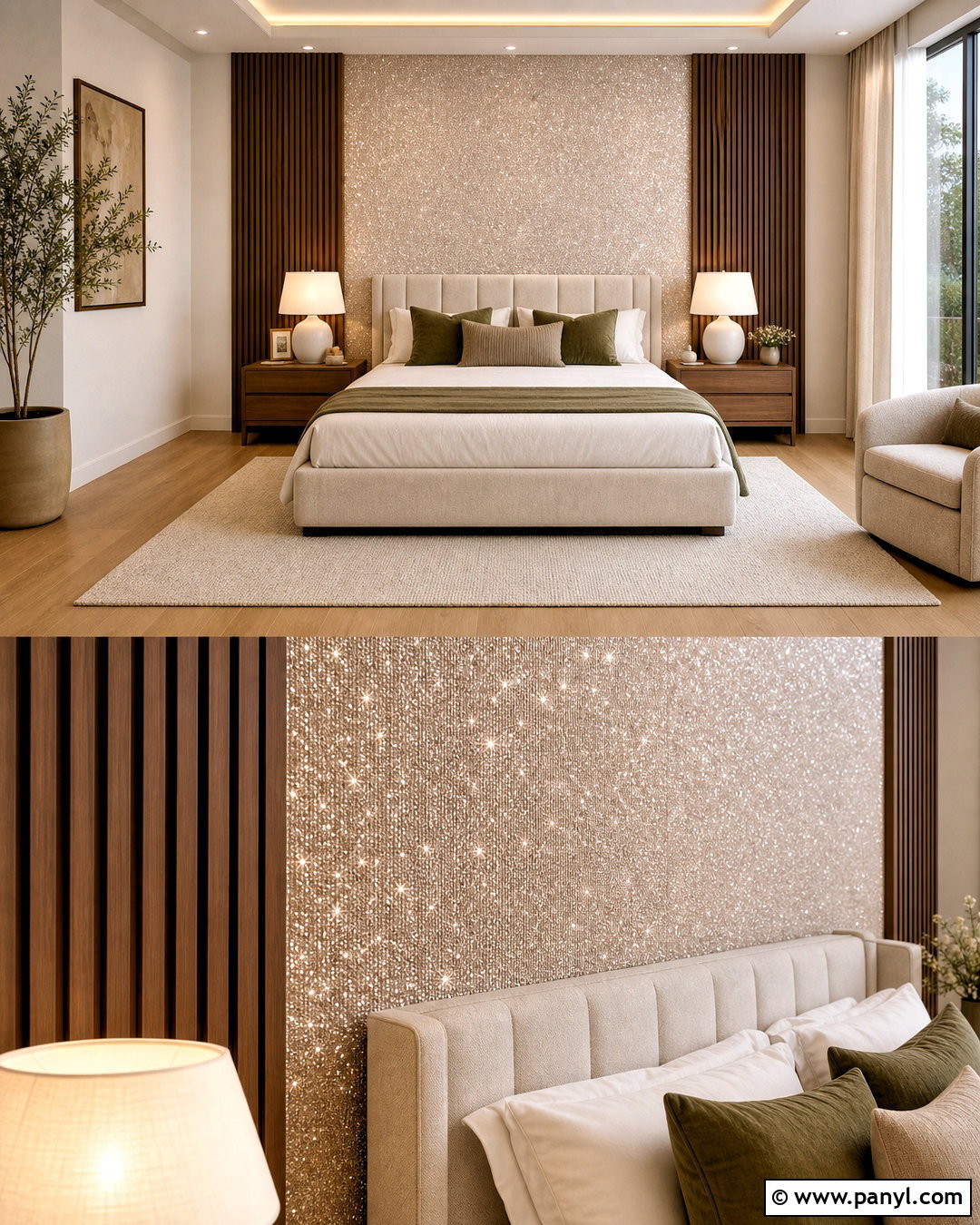 Glitter Wall With Wood Panels - 20 glitter walls