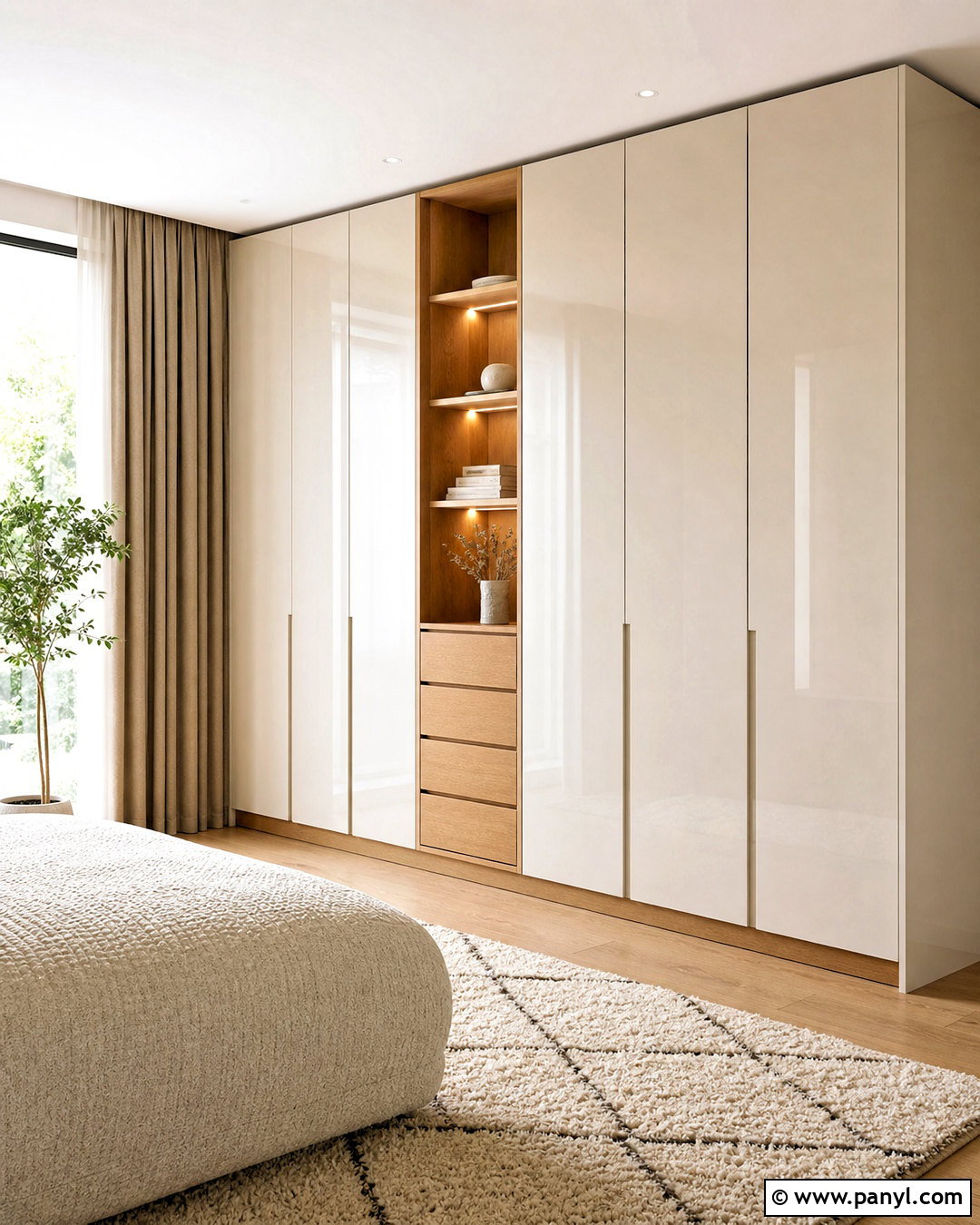 Glossy Lacquer Wardrobe - 20 trending wardrobe design ideas