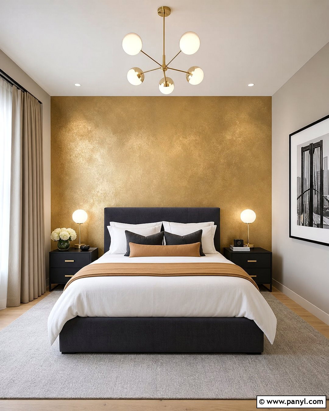 Gold And Charcoal Bedroom - 25 Gold Wall Color Ideas