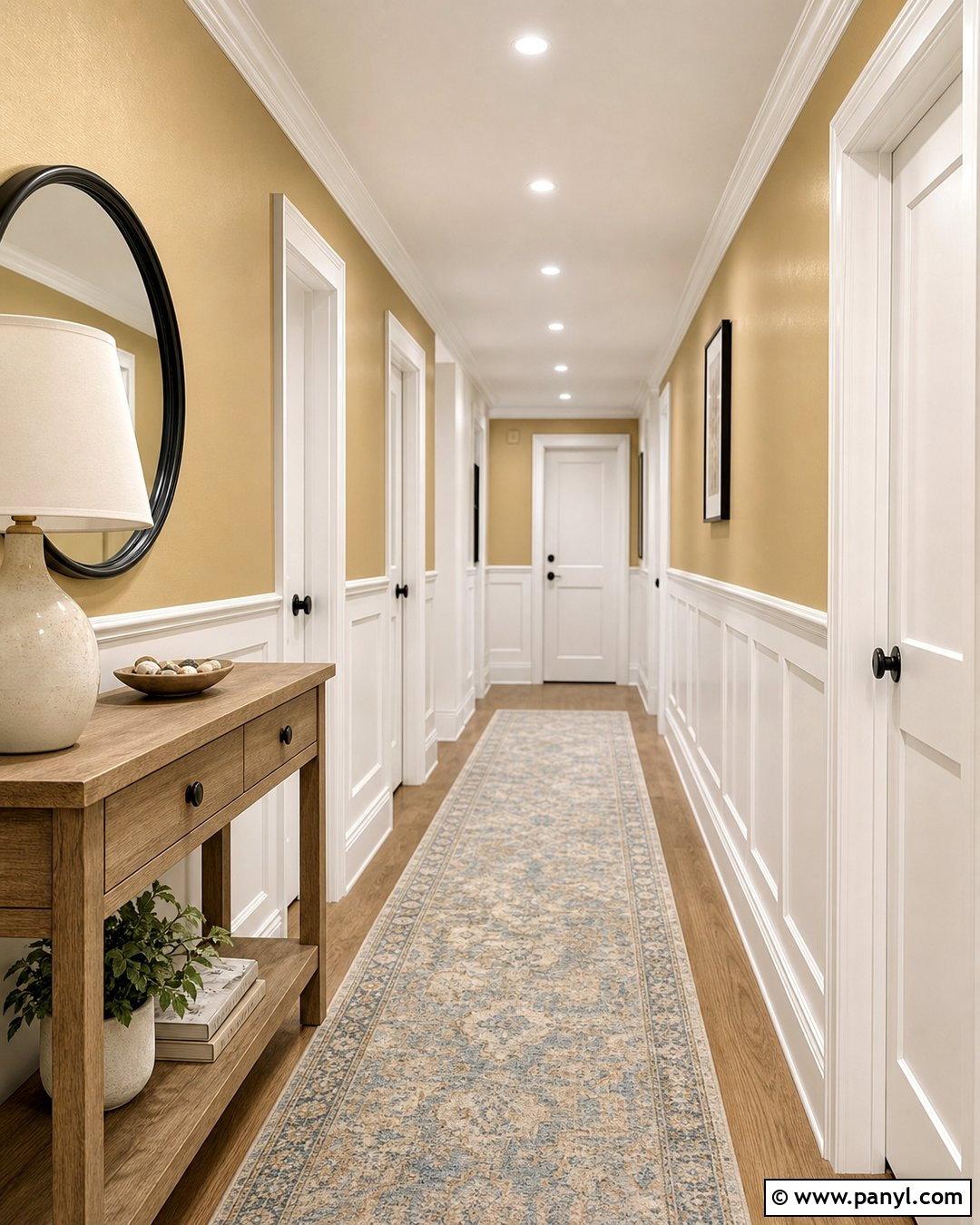 Gold And Cream Hallway - 25 Gold Wall Color Ideas