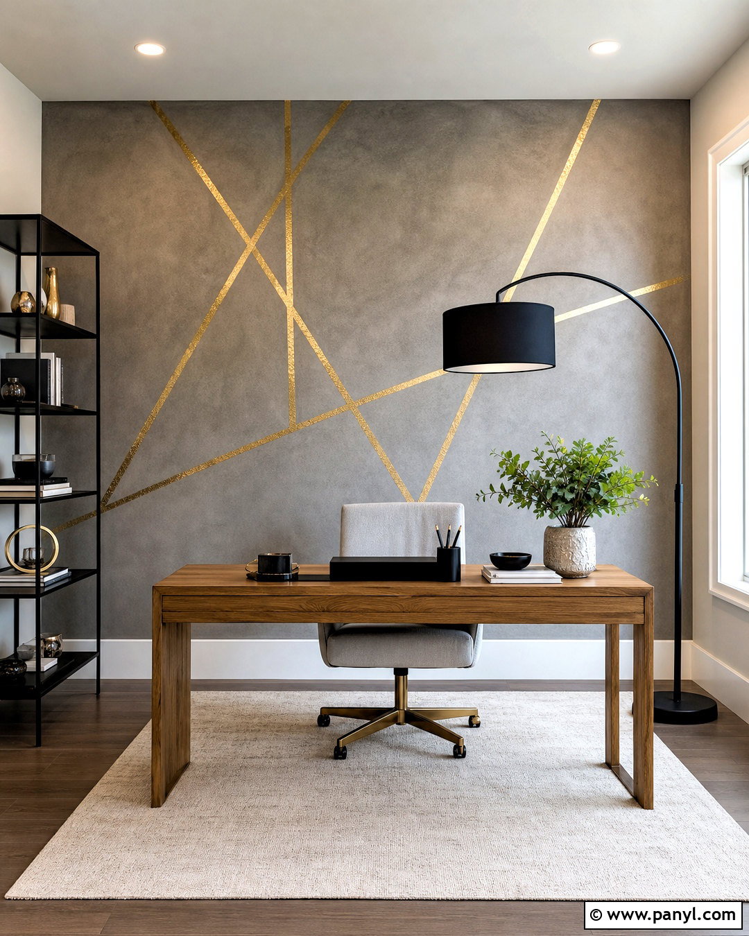 Gold And Gray Accent Wall - 20 gold accent wall ideas