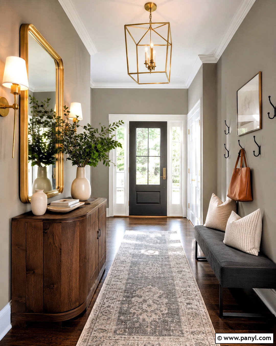 Gold And Gray Entryway - 20 colors that compliment gray ideas