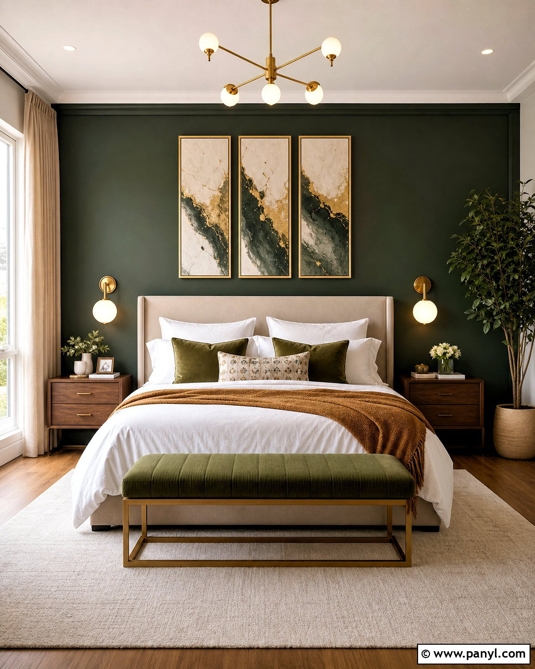 Gold And Green Wall Decor Bedroom - 20 gold wall decor bedroom ideas