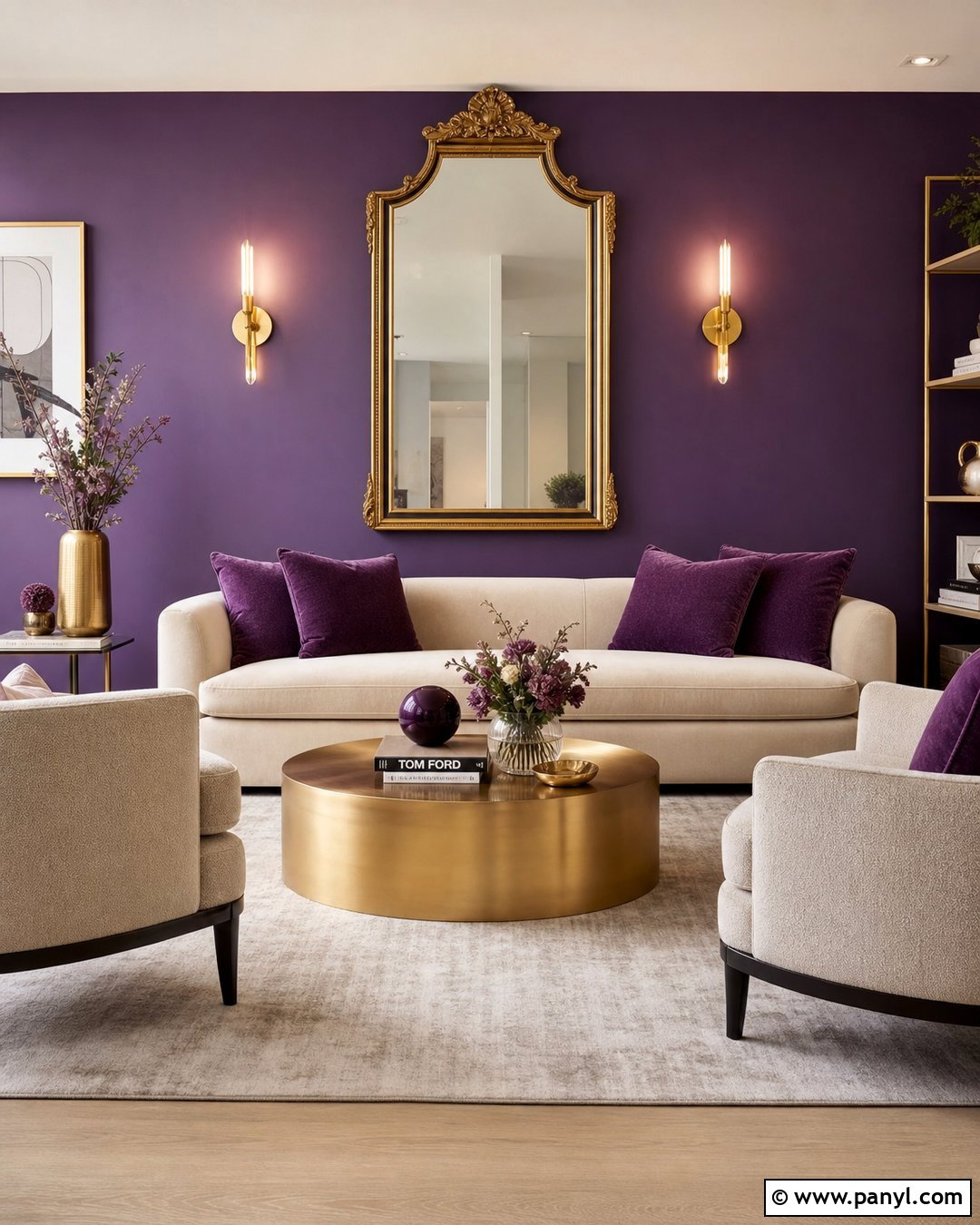 30 Purple Accent Wall Living Room Ideas for a Luxe Look