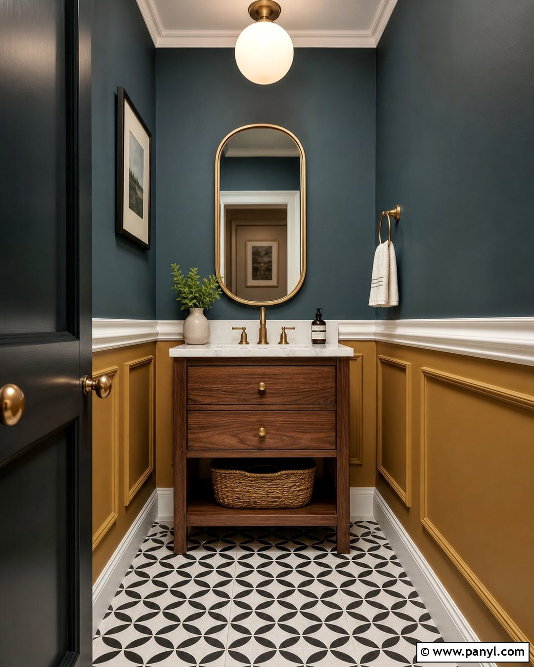Gold And Teal Powder Room - 25 Gold Wall Color Ideas