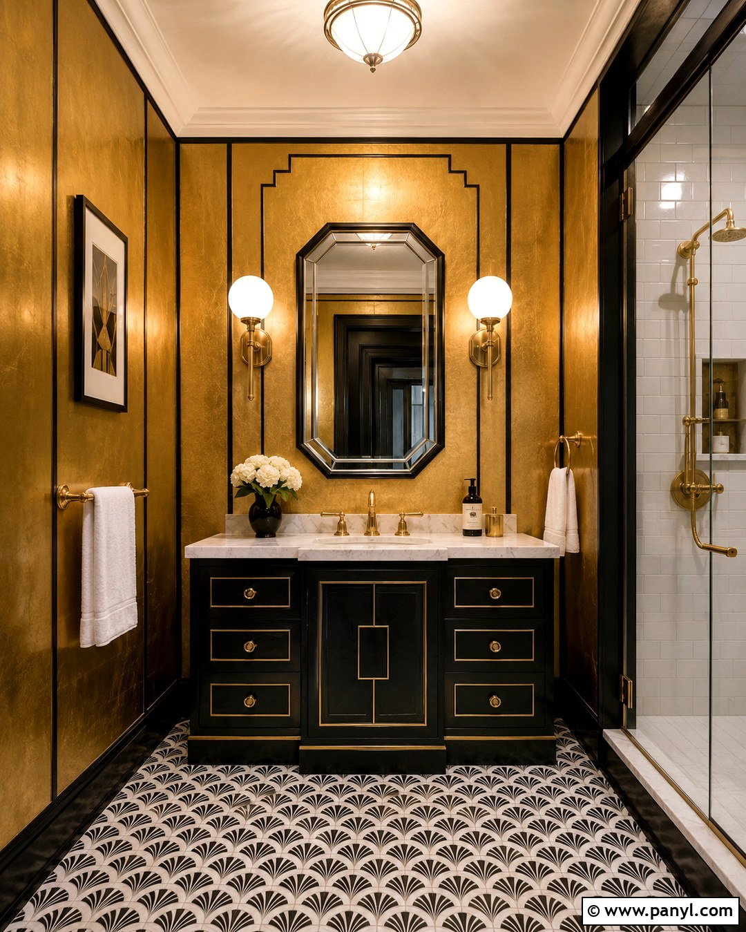 20 Gold Paint Bathroom Ideas for a Luxe, Polished Modern Look