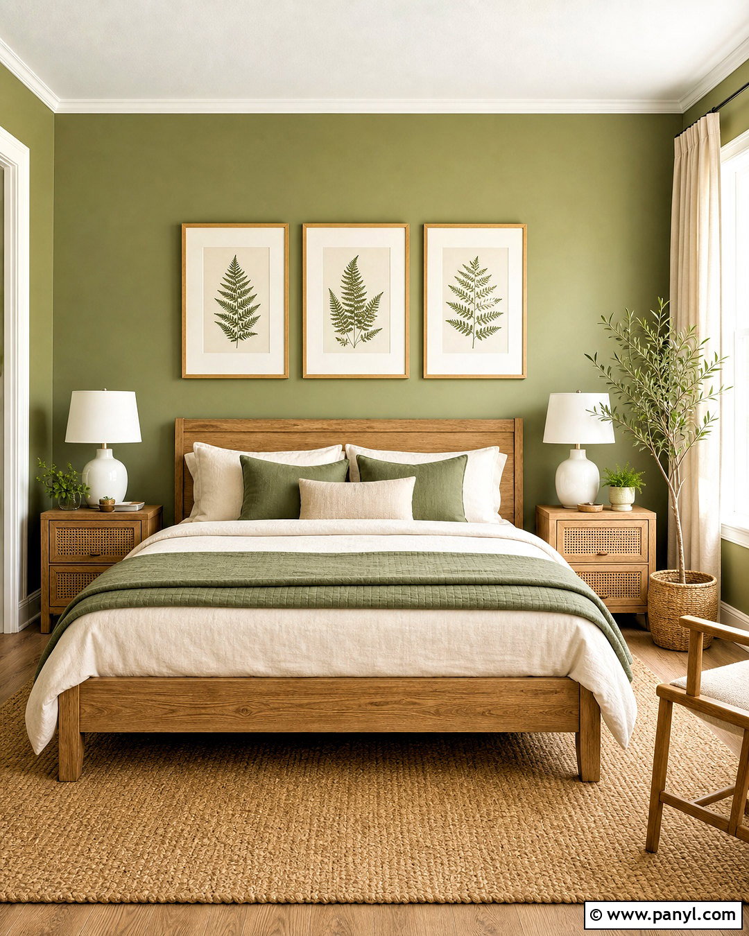 Gold Botanical Print Bedroom - 20 gold wall decor bedroom ideas