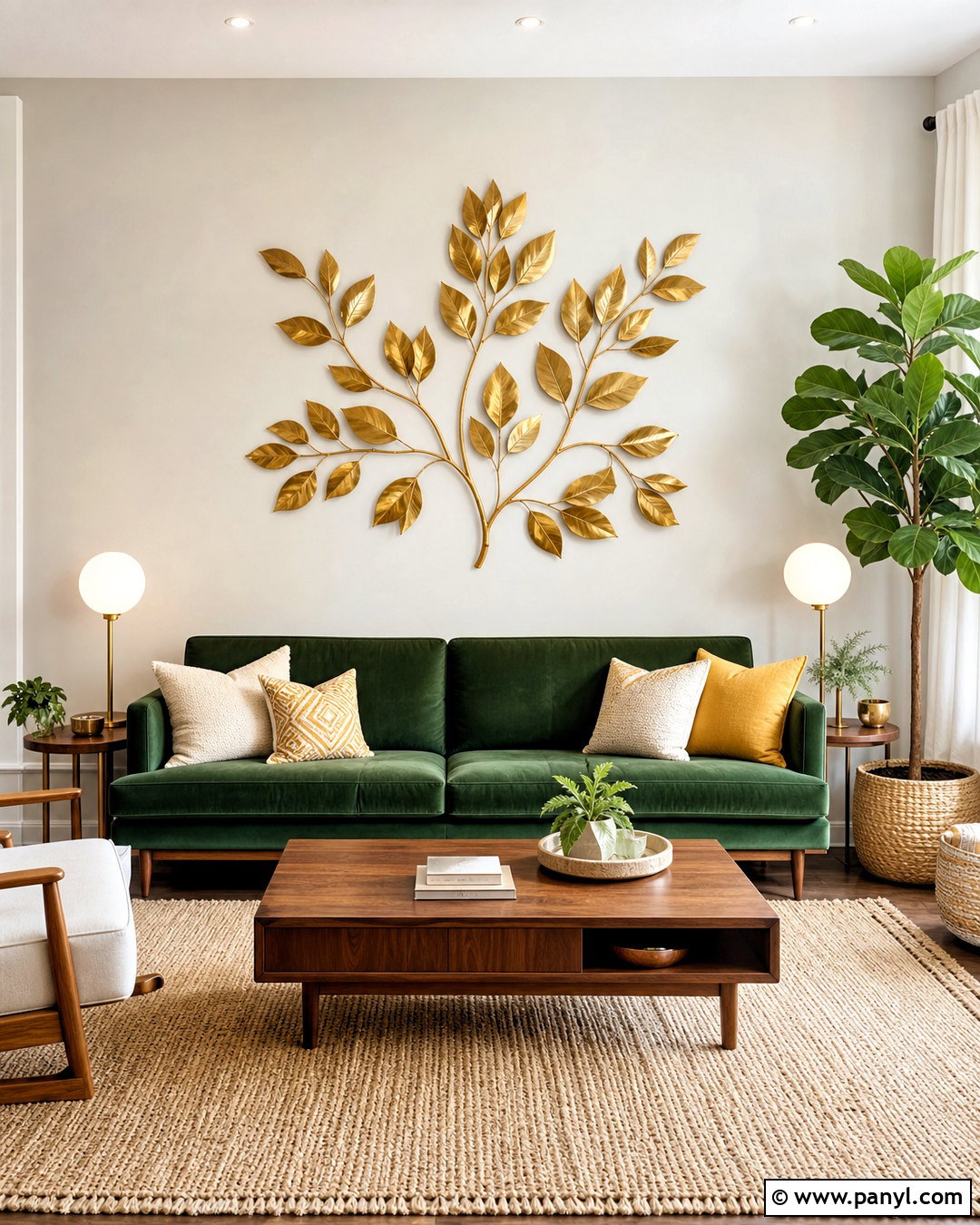 Gold Botanical Wall Decor - 20 golden wall decor ideas
