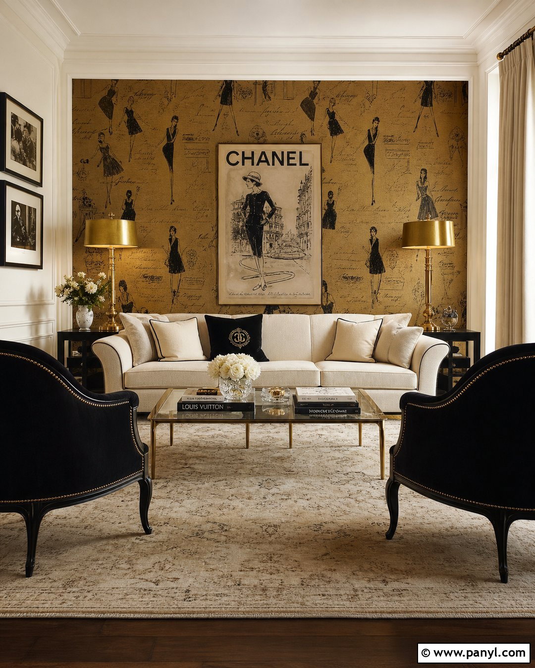 Gold Chanel Wallpaper Living Room - 35 chanel wallpaper vintage ideas