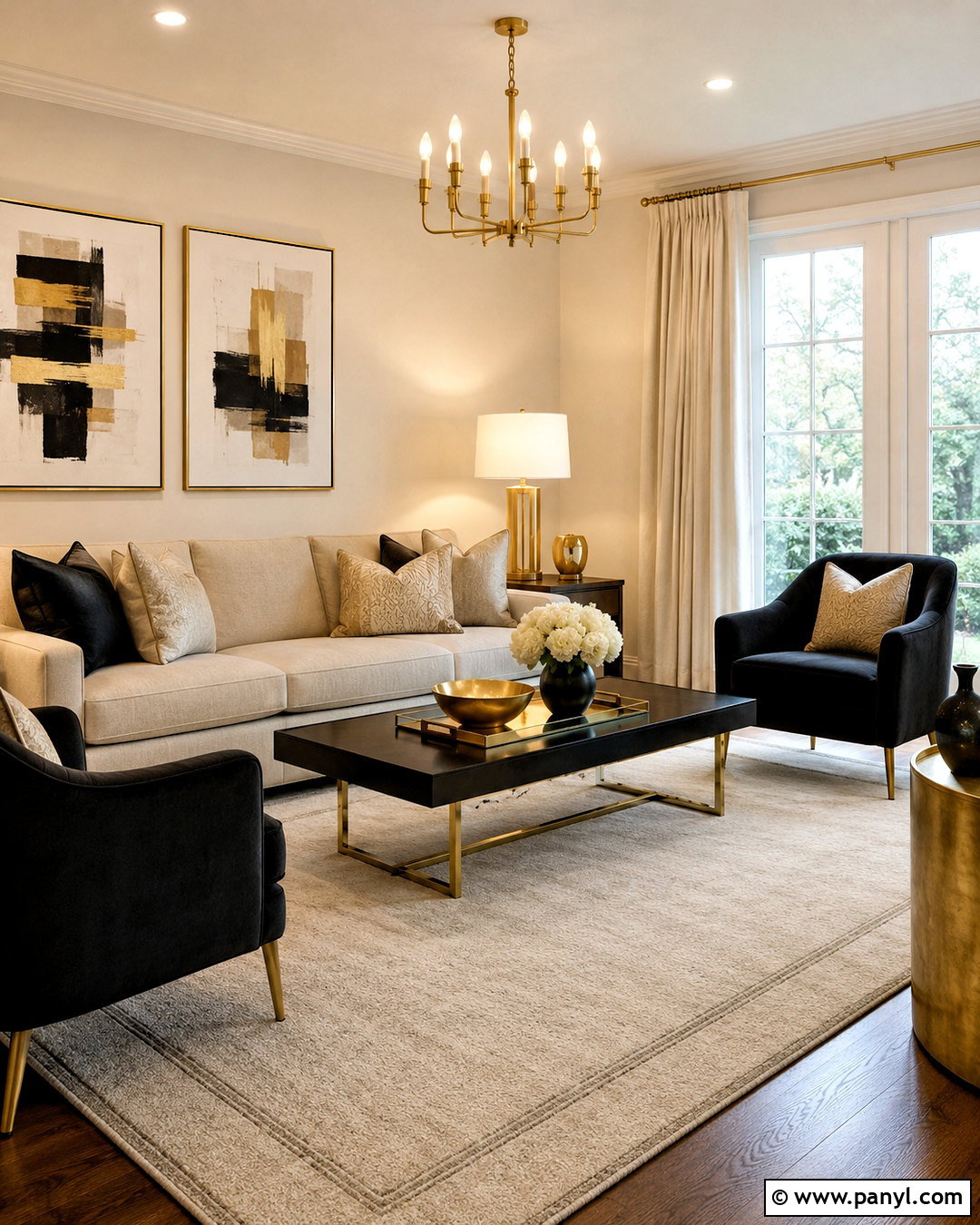 Gold Cream And Black Metallic Palette - 20 metallic color palette ideas