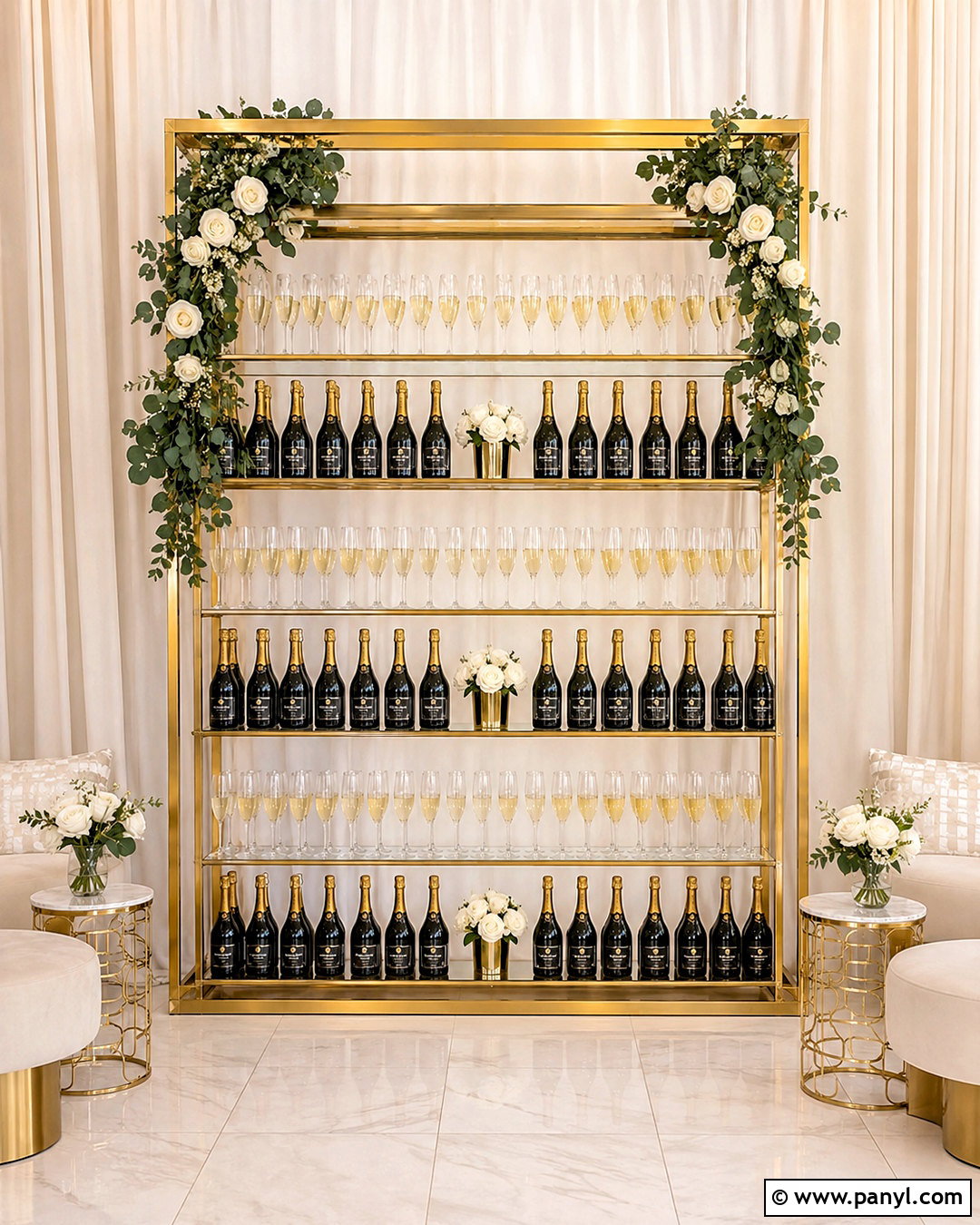 Gold Frame Prosecco Wall - 20 prosecco wall ideas