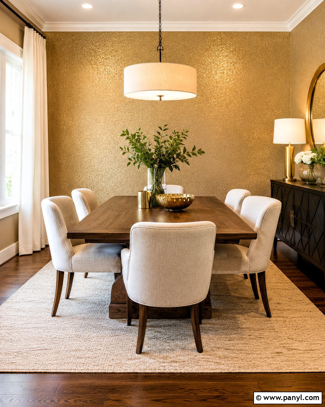 Gold Glitter Wall Dining Room - 20 diy glitter paint for walls
