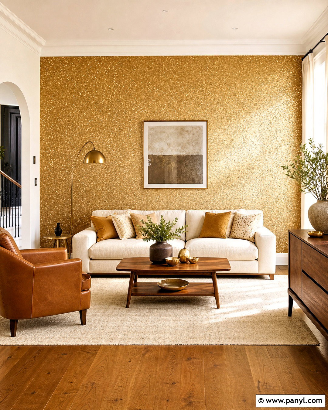 Gold Glitter Wall Living Room - 20 glitter walls
