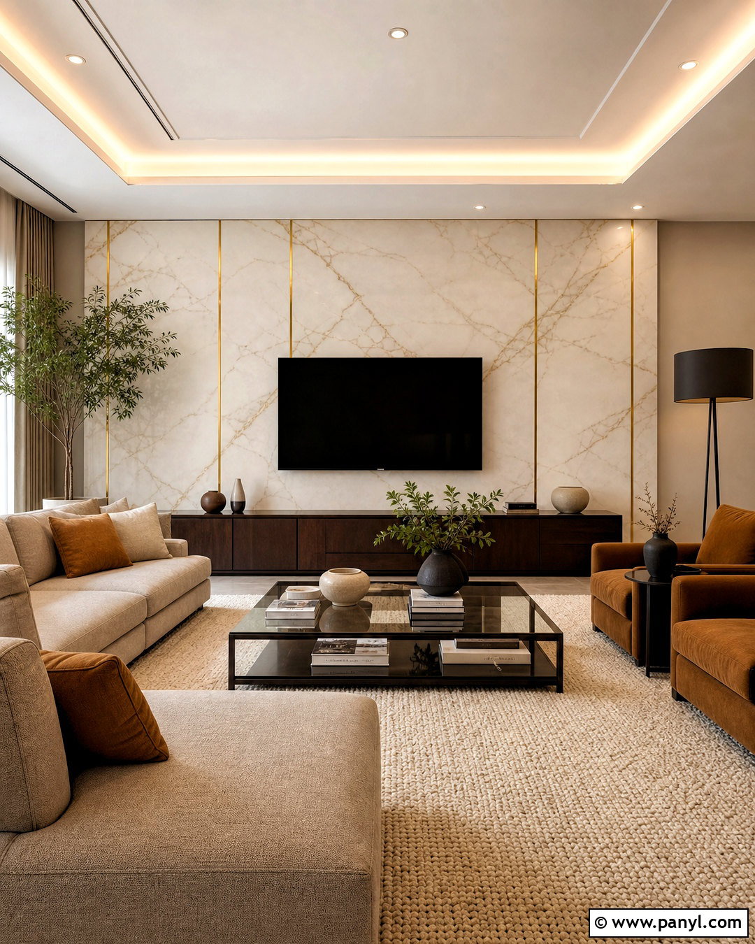 Gold Marble Wallpaper Living Room - 20 gold wallpaper living room ideas