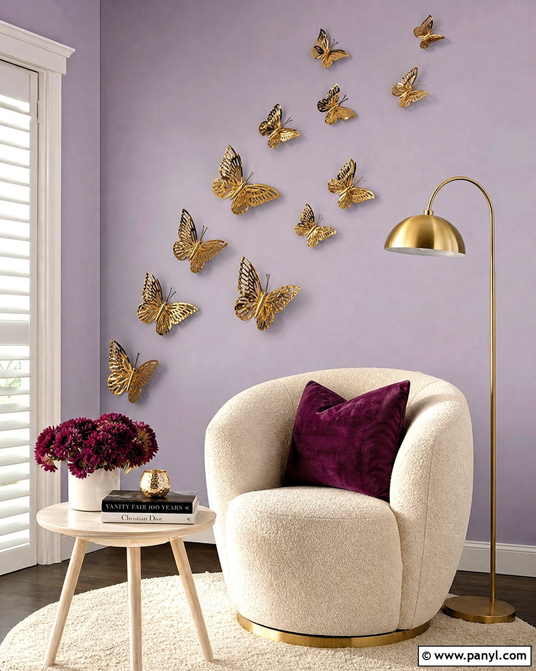 Gold Metal Butterfly Wall Art - 20 gold metal wall art ideas