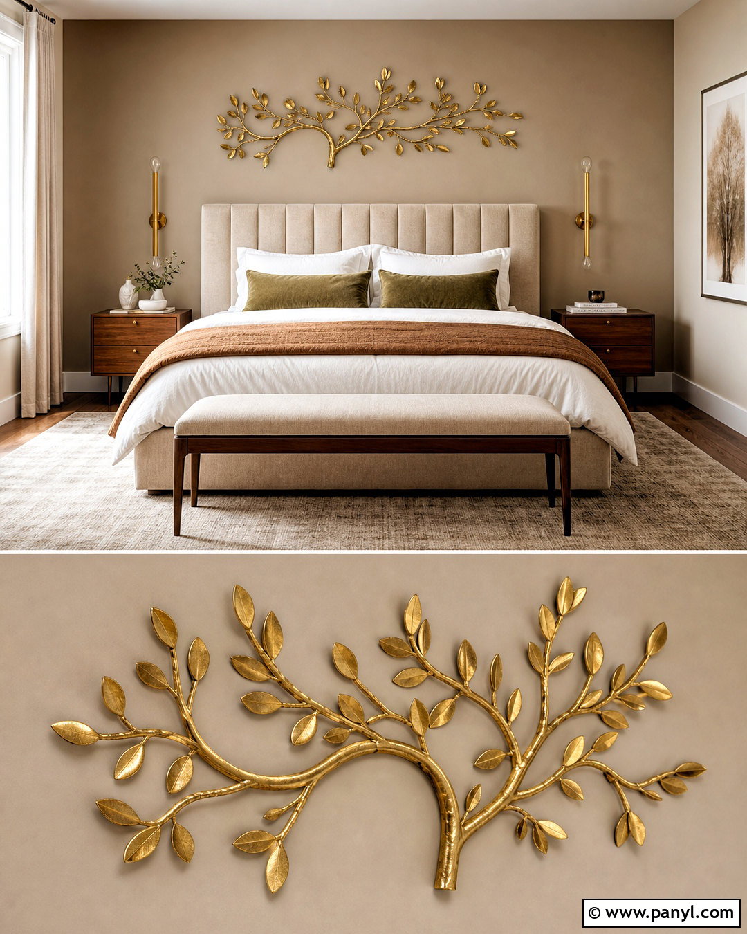 Gold Metal Wall Art Above Bed - 20 gold metal wall art ideas