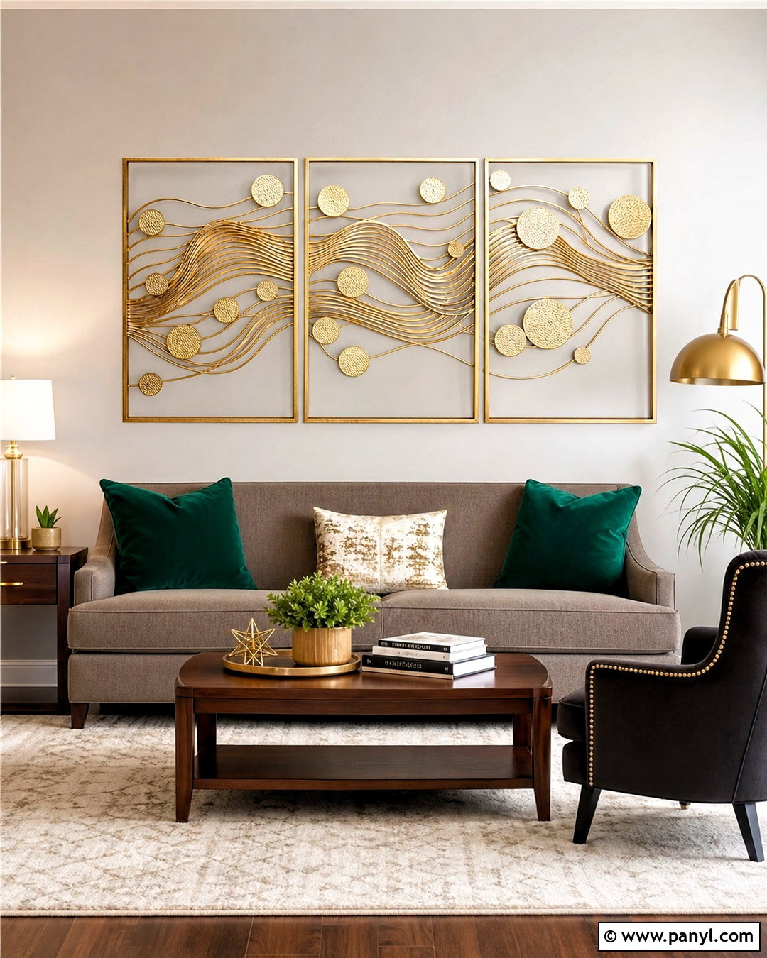 Gold Metal Wall Art Above Sofa - 20 gold metal wall art ideas