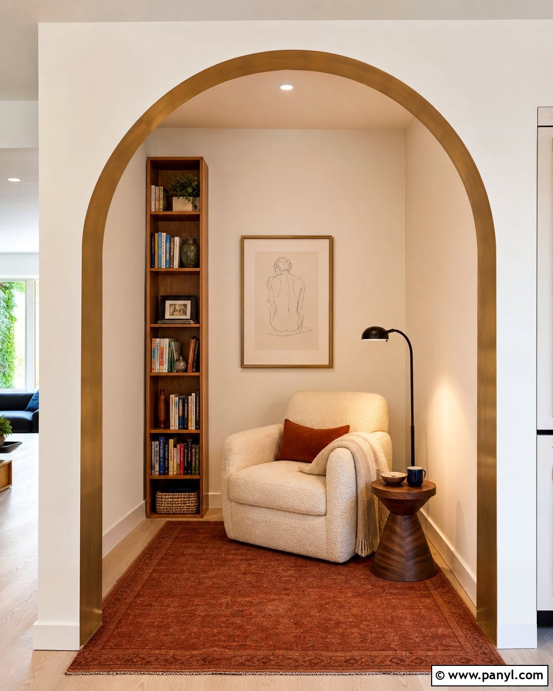 Gold Metallic Reading Nook Wall - 35 metallic paint walls