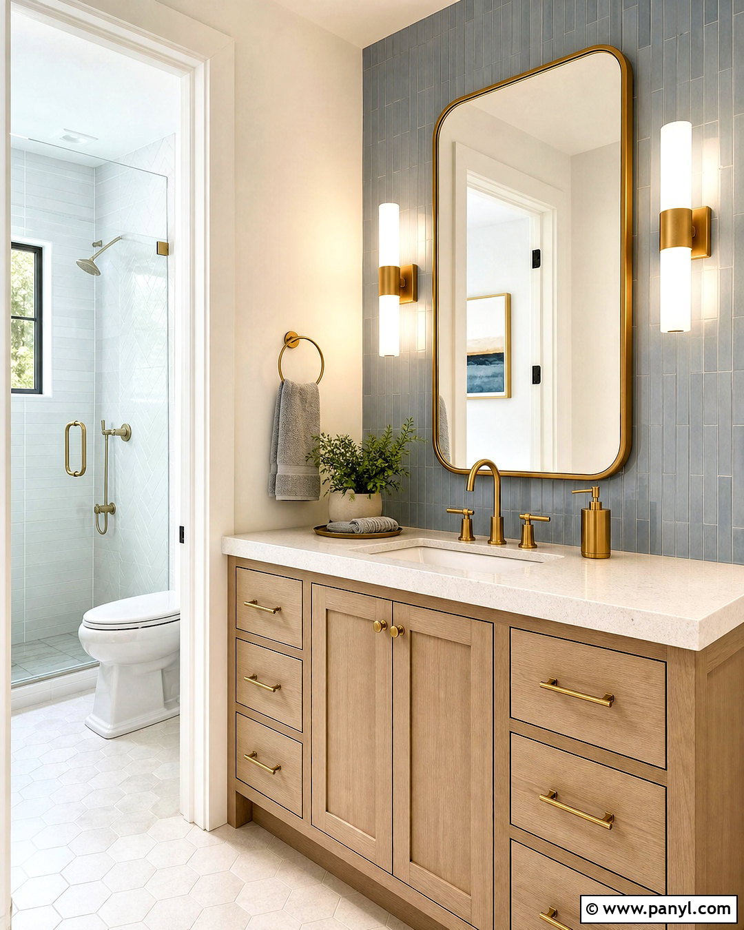 20 Golden Mirror Wall Ideas for Bright, Elegant Spaces Today