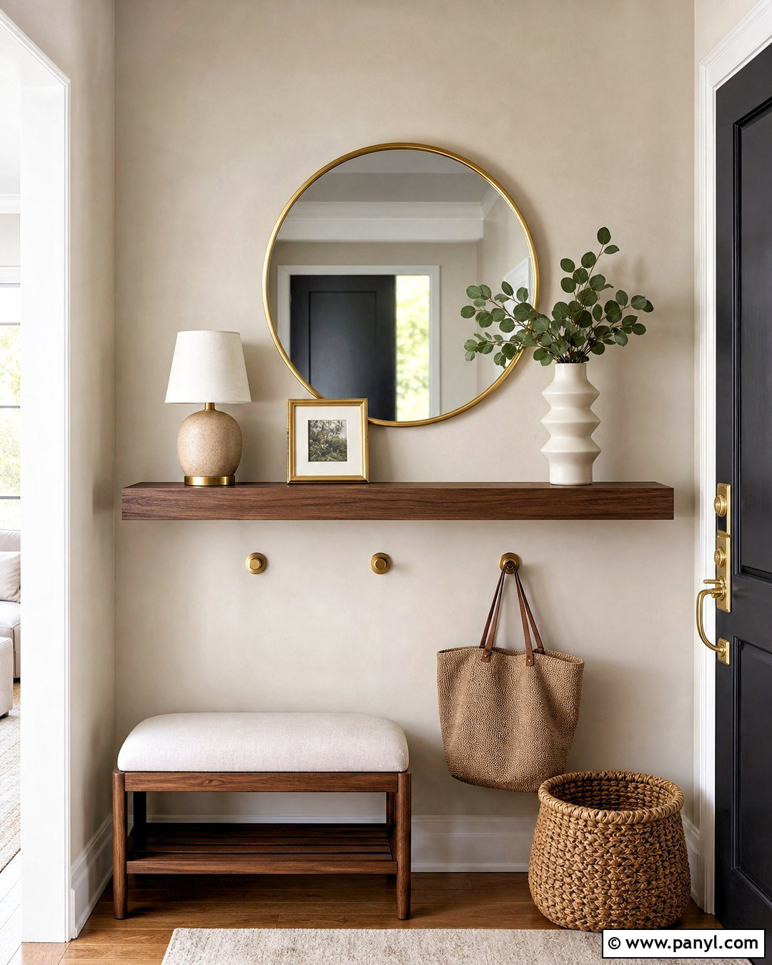 Gold Mirror Shelf Display - 20 golden mirror wall ideas