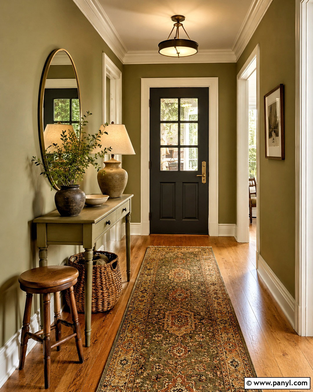Gold Moss Entryway - 20 magnolia green paint colors