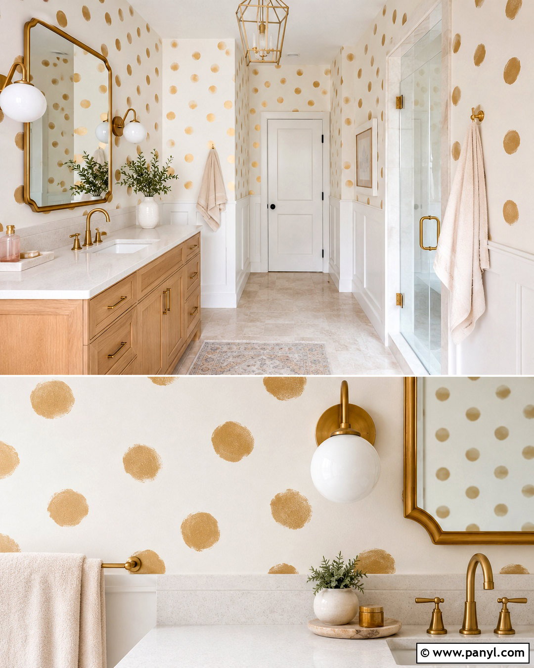 Gold Polka Dot Bathroom - 20 polka dot design ideas