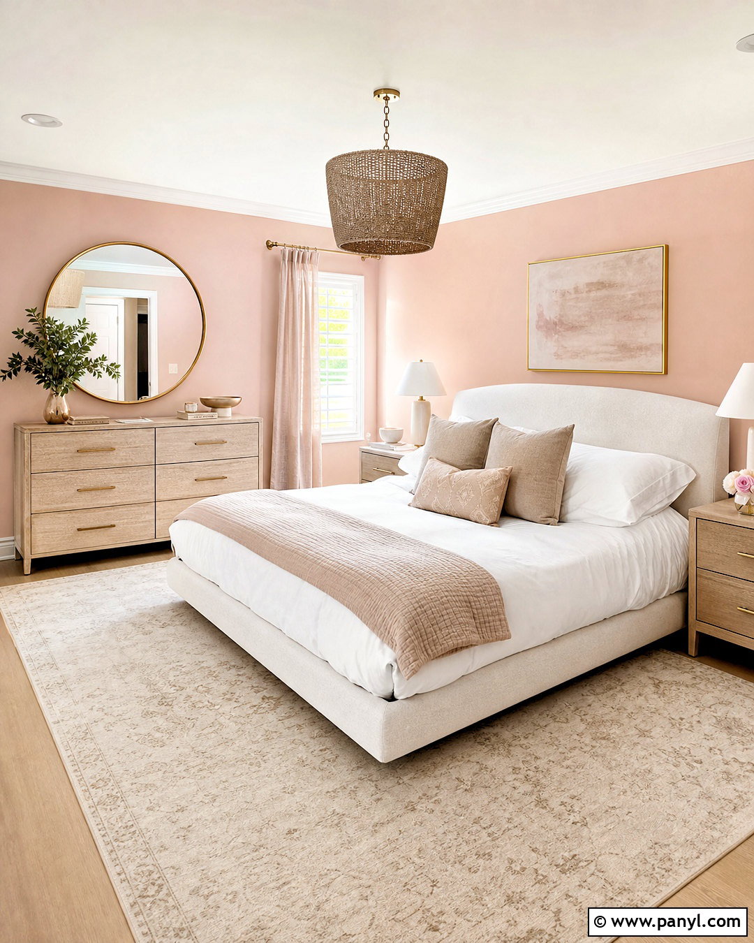 Gold Round Mirror Bedroom - 20 gold wall decor bedroom ideas