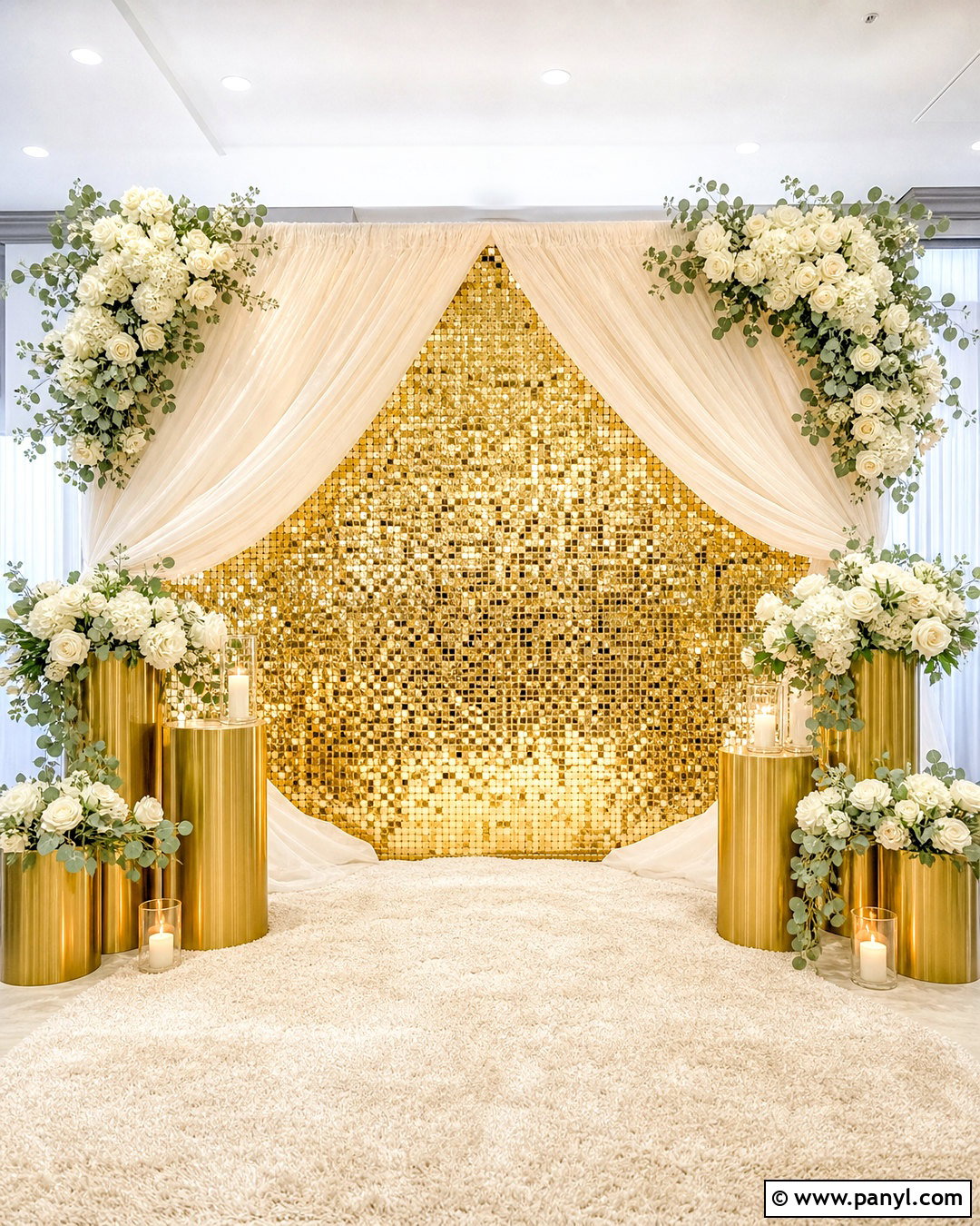 Gold Sequin Wall Backdrop For Weddings - 20 sequin wall backdrop ideas