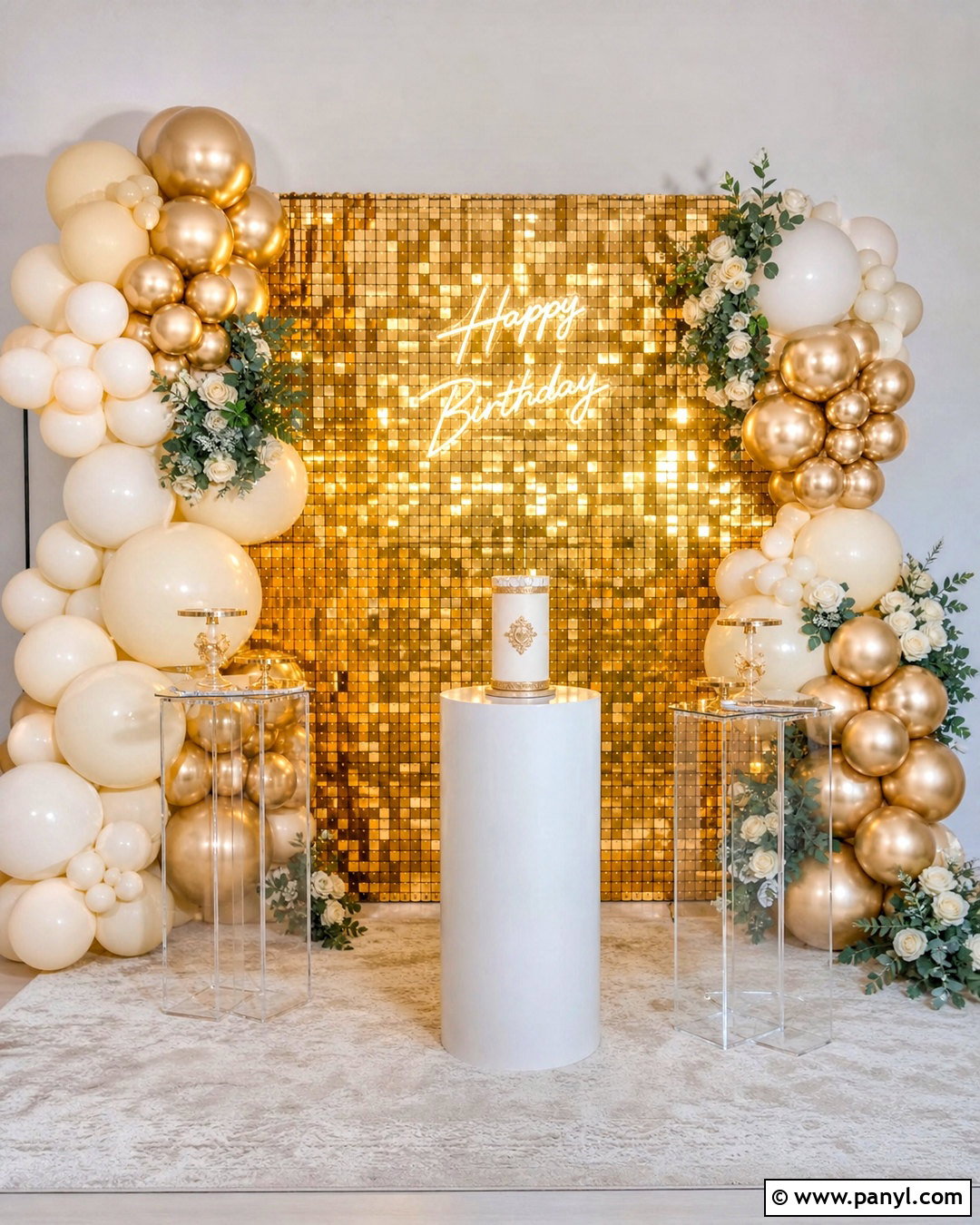 Gold Shimmer Wall Backdrop - 20 shimmer wall backdrop ideas