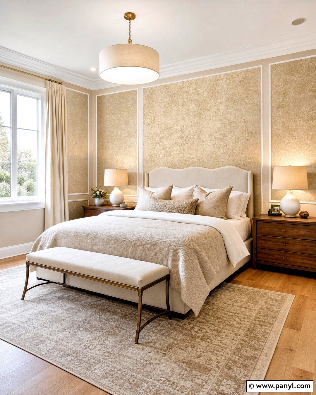 Gold Shimmer Wall Panel Molding - 20 gold shimmer wall ideas