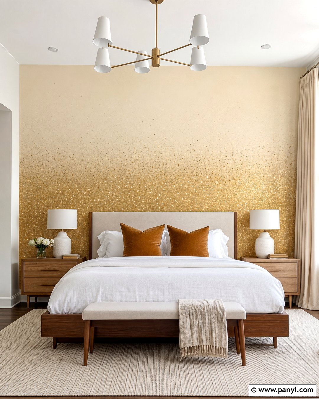 Gold Sparkle Ombre Wall - 20 Gold Sparkle Paint For Walls