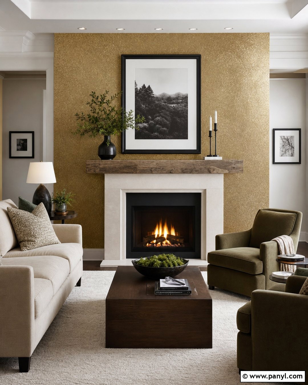 Gold Sparkle Paint Fireplace Wall - 20 Gold Sparkle Paint For Walls