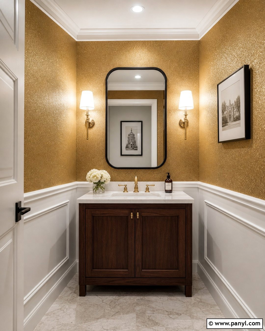 Gold Sparkle Paint Powder Room - 20 Gold Sparkle Paint For Walls